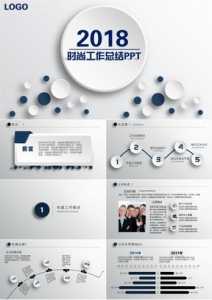2018工作总结报告微粒体简约风格PPT模板-探索栈博客- 一个赋能网络资讯,IT科技,资源分享,记录的网站